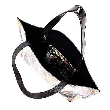 Reversible  Magazine Cover Collage 2-in-1 Tote