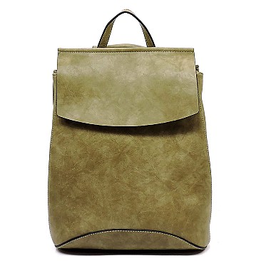 2 WAY FLAP BACKPACK SHOULDER BAG