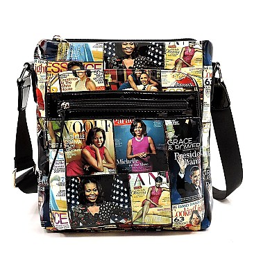 Michelle Obama Multi-Pocket Large Cross Body