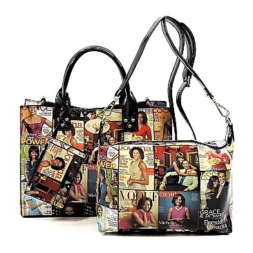 3 IN 1 MAGAZINE COVER COLLAGE SATCHEL