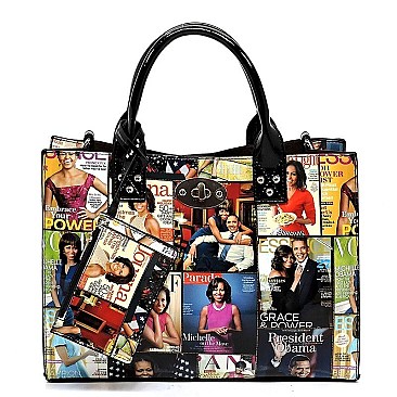 3 IN 1 MAGAZINE COVER COLLAGE SATCHEL