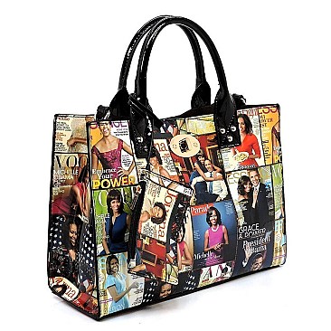 3 IN 1 MAGAZINE COVER COLLAGE SATCHEL