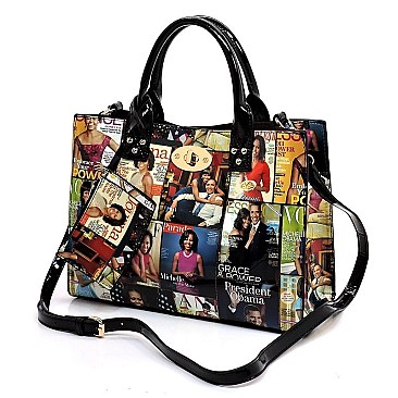 3 IN 1 MAGAZINE COVER COLLAGE SATCHEL