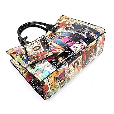 3 IN 1 MAGAZINE COVER COLLAGE SATCHEL