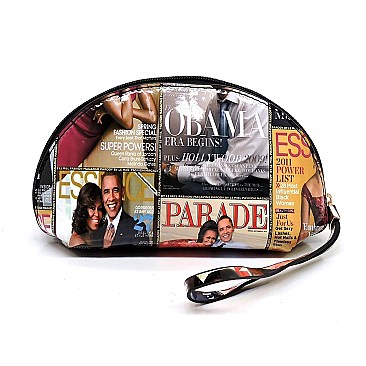 Obama Magazine Print 3 in 1 Handle Satchel Tote SET Multi MH-PQ021