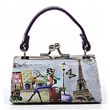 Pack of 12 Paris Design Coin Purse