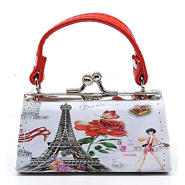 Pack of 12 Paris Design Coin Purse