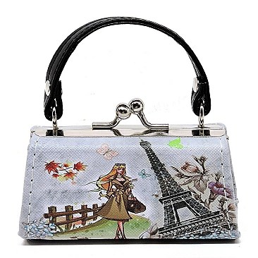 Pack of 12 Paris Design Coin Purse