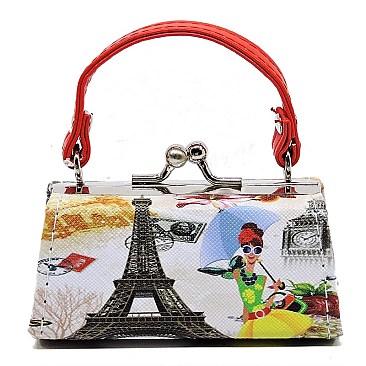 Pack of 12 Paris Design Coin Purse