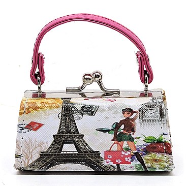 Pack of 12 Paris Design Coin Purse