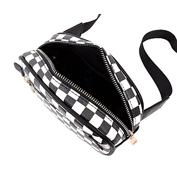 Checker Pattern Fanny Pack Waist Bag