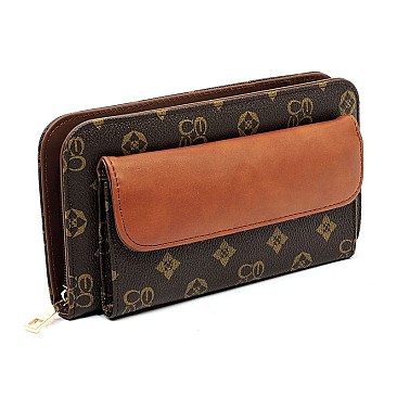 MONOGRAM POCKET CLUTCH CROSSBODY