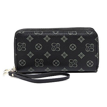 MONOGRAM ZIP AROUND CLUTCH WALLET WRISTLET