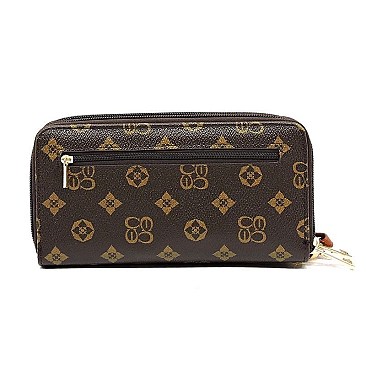 MONOGRAM ZIP AROUND CLUTCH WALLET WRISTLET