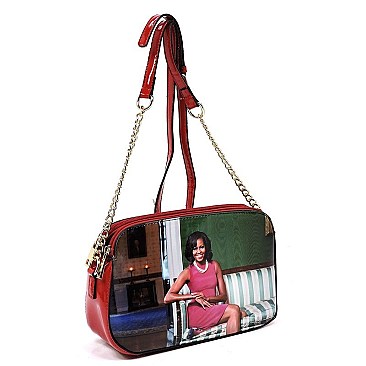 Multi Compartment Magazine Cover Dome Cross Body Bag