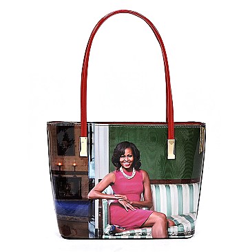 CH-OB2669D 3-in-1 Twin Tote Wallet SET,Michelle Obama