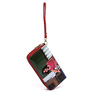 Zip Around Magazine Cover Wallet Wristlet