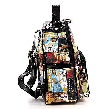 Michelle Obama - Cat Ears Magazine Cover Collage Backpack