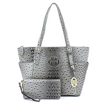 Ostrich Croc 2-in-1 Shopper