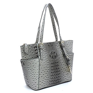 Ostrich Croc 2-in-1 Shopper