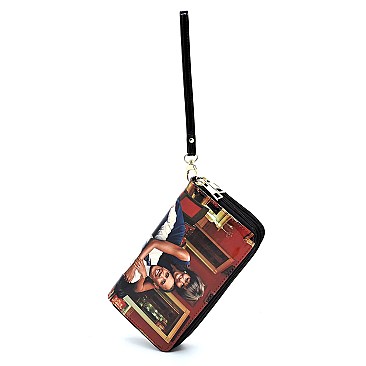 Magazine Cover Picture Wallet Wristlet
