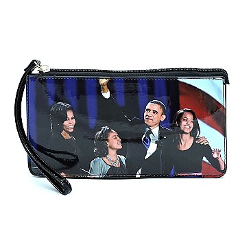 Picture Magazine Cover Crossbody Clutch Wallet Wristlet