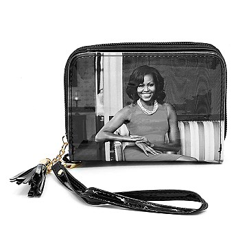 Zip Around Magazine Cover Picture Wallet Wristlet