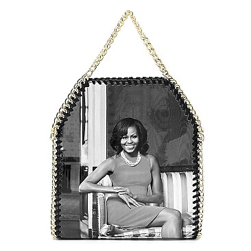 Michelle Obama Chain Accent Classic Satchel