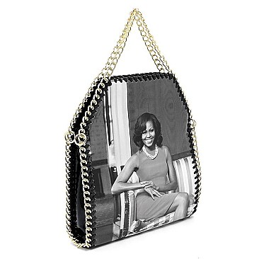 Chain Strap Magazine Cover Picture Satchel