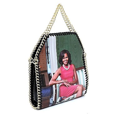 Chain Strap Magazine Cover Picture Satchel