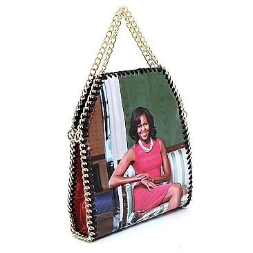 Chain Strap Magazine Cover Picture Satchel