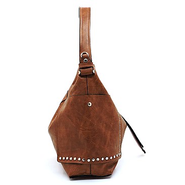 Color Block String Accent 2 in 1 Hobo MH-D0459
