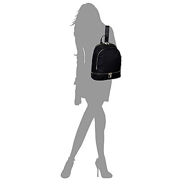 Fashion Zipper Nylon Backpack