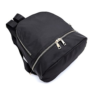 Fashion Zipper Nylon Backpack