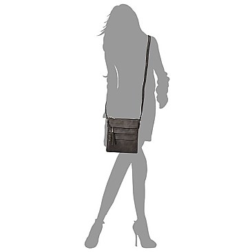 Tassel Accent Multi-Pocket Cross Body Messenger MH-BW2344