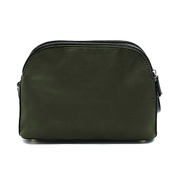 Nylon Multi Compartment Crossbody Bag