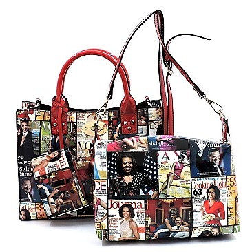 3 IN 1 MAGAZINE COVER COLLAGE SATCHEL