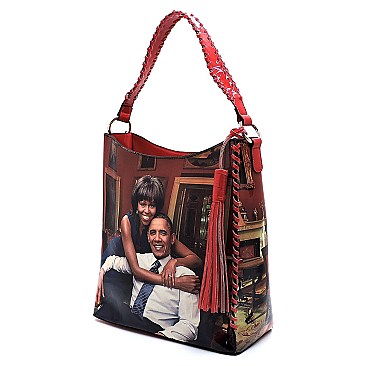 Large Magazine Cover Picture Bucket Satchel