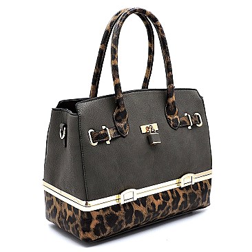 Quality Leopard-Combo 2-in-1 Boxy Satchel