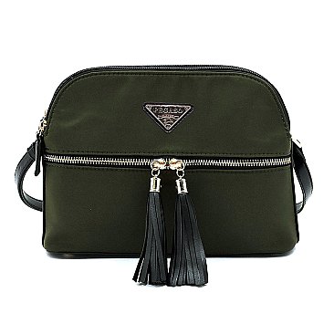 PEGASO Logo Nylon Multi Compartment Crossbody Bag