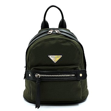 PEGASO Logo Nylon Cute Backpack