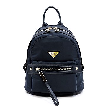 PEGASO Logo Nylon Cute Backpack