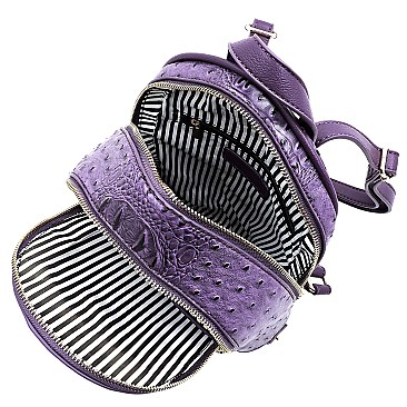 Ostrich Croc Backpack