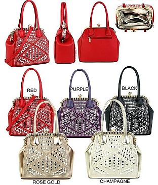 MH-S810 Rhinestone Purse With Big Diamond Claps Closure