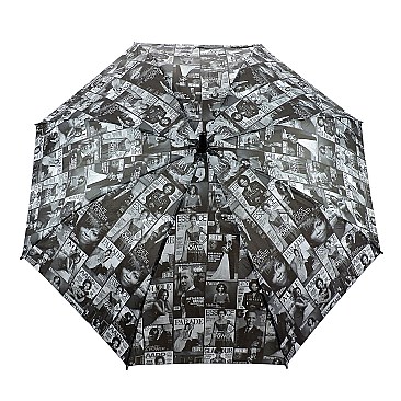 Magazine Cover Collage Auto Umbrella
