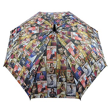 Magazine Cover Collage Auto Umbrella