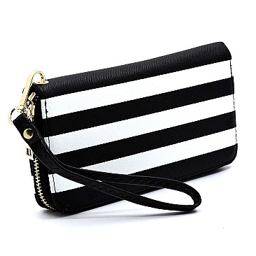 Saffiano Textured Stripe 2-in-1 Tote Bag