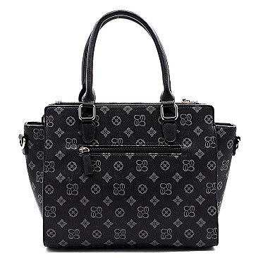 TWIST LOCK MONOGRAM SATCHEL