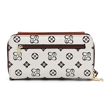 MONOGRAM FLAP PUSH LOCK WALLET WRISTLET