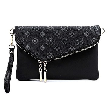 MONOGRAM ENVELOPE CLUTCH